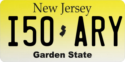 NJ license plate I50ARY