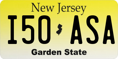 NJ license plate I50ASA