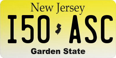 NJ license plate I50ASC