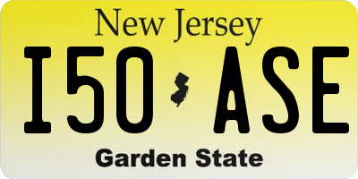 NJ license plate I50ASE