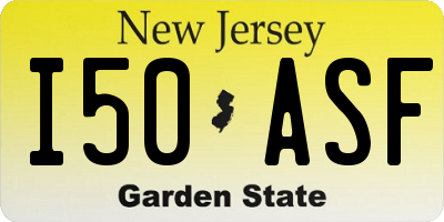 NJ license plate I50ASF