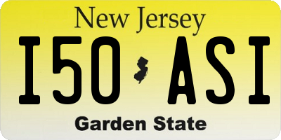 NJ license plate I50ASI