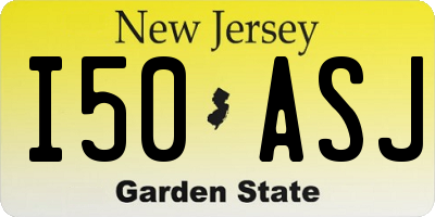 NJ license plate I50ASJ