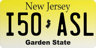 NJ license plate I50ASL
