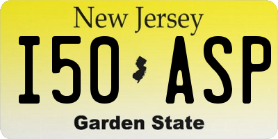 NJ license plate I50ASP
