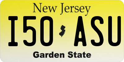 NJ license plate I50ASU