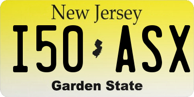 NJ license plate I50ASX