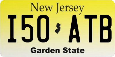 NJ license plate I50ATB