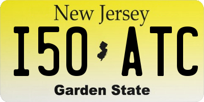 NJ license plate I50ATC