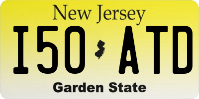 NJ license plate I50ATD