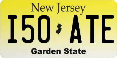 NJ license plate I50ATE