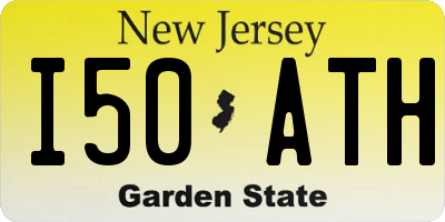 NJ license plate I50ATH