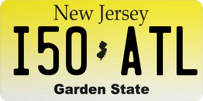 NJ license plate I50ATL