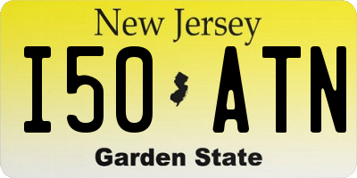 NJ license plate I50ATN