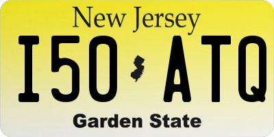 NJ license plate I50ATQ