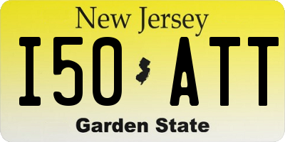 NJ license plate I50ATT