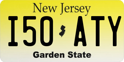 NJ license plate I50ATY