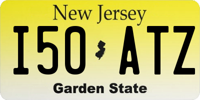 NJ license plate I50ATZ