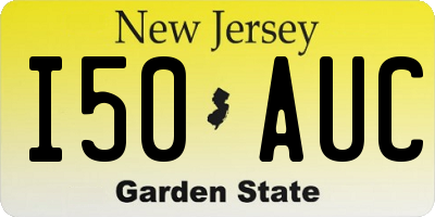 NJ license plate I50AUC