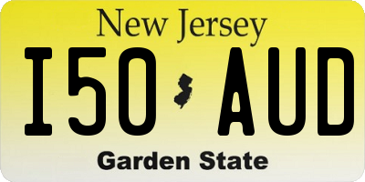 NJ license plate I50AUD