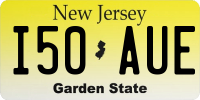 NJ license plate I50AUE