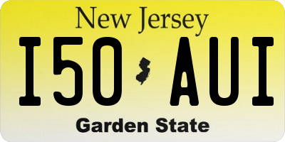 NJ license plate I50AUI