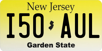 NJ license plate I50AUL