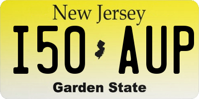 NJ license plate I50AUP
