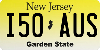 NJ license plate I50AUS