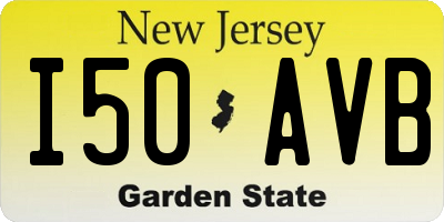 NJ license plate I50AVB
