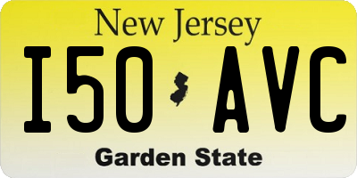 NJ license plate I50AVC