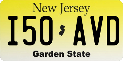 NJ license plate I50AVD