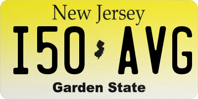 NJ license plate I50AVG
