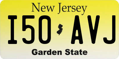 NJ license plate I50AVJ
