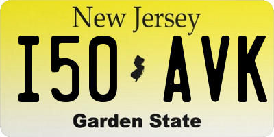 NJ license plate I50AVK