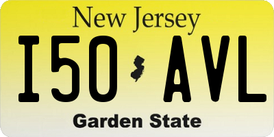 NJ license plate I50AVL