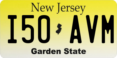 NJ license plate I50AVM