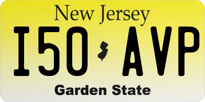 NJ license plate I50AVP