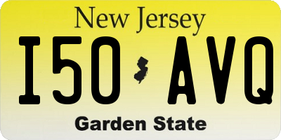 NJ license plate I50AVQ