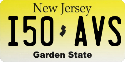 NJ license plate I50AVS