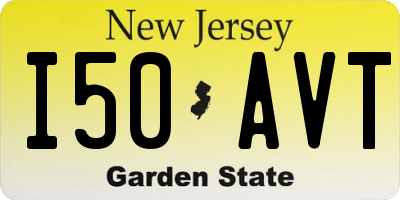 NJ license plate I50AVT