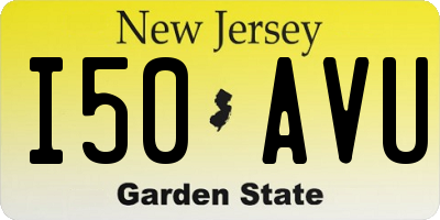 NJ license plate I50AVU