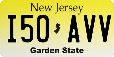 NJ license plate I50AVV