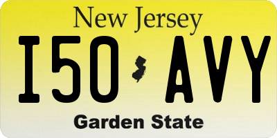 NJ license plate I50AVY