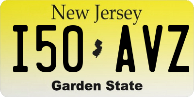 NJ license plate I50AVZ