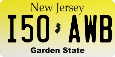 NJ license plate I50AWB