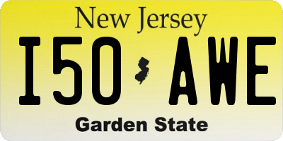 NJ license plate I50AWE