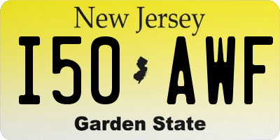 NJ license plate I50AWF