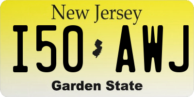 NJ license plate I50AWJ