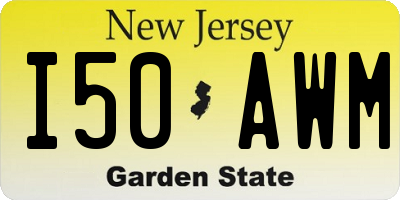 NJ license plate I50AWM